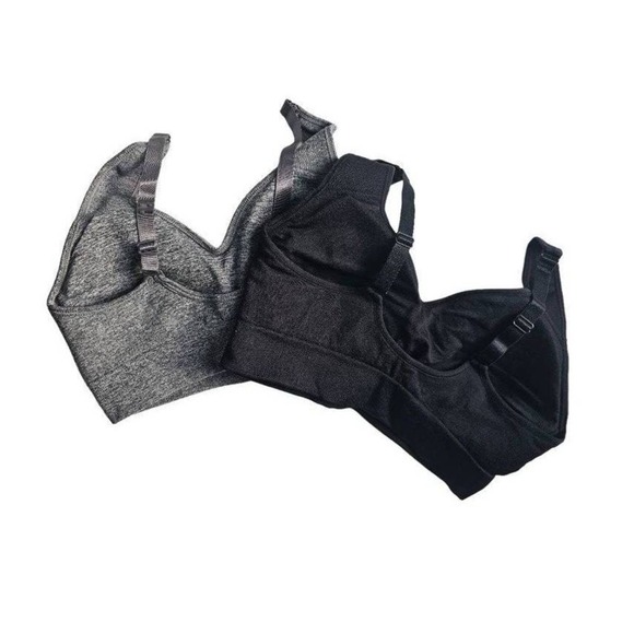 NWOT PUMA Bras SIZE LARGE black gray - Picture 2 of 2